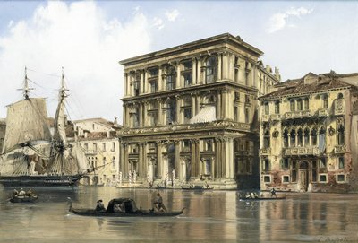 On the Grand Canal by Carlo Bossoli